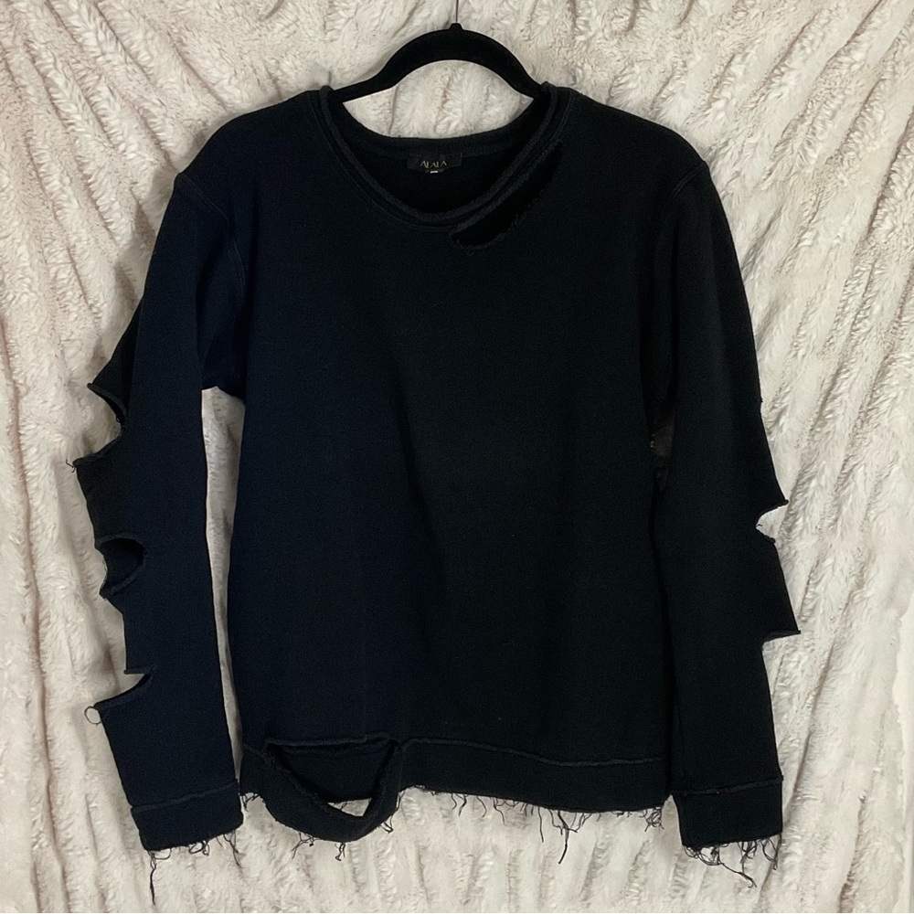 Alala Black Distressed Sweater